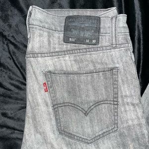 Mens Levi’s Grey 511 Slim Jeans
